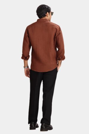 European Linen Brown Shirt